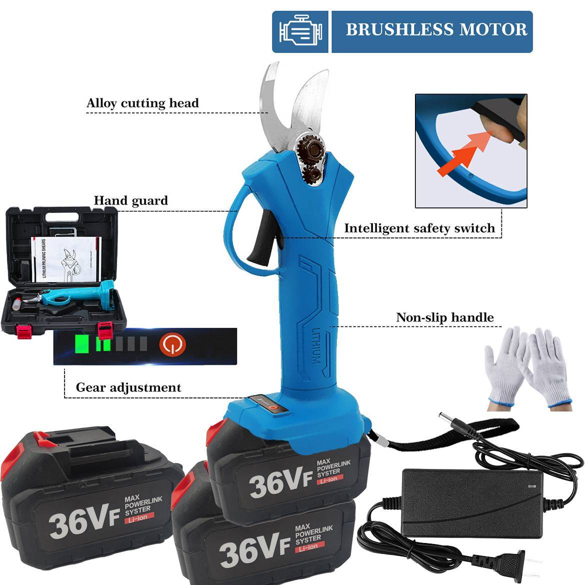 Lithium Ion Pruning Machine With Dual Batteries