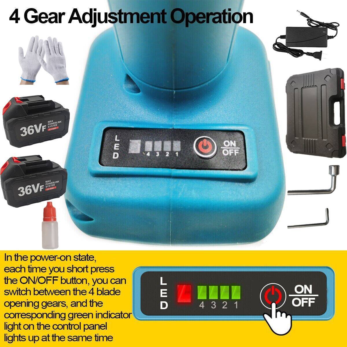 Lithium Ion Pruning Machine With Dual Batteries