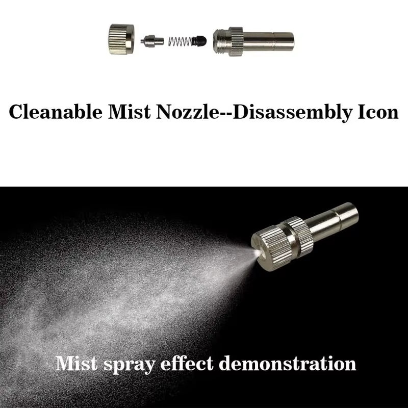 Outdoor Cooling Patio Misting System 6/9/12/15/18M Nebulizer Terrace Mister for Hot Weather Relief